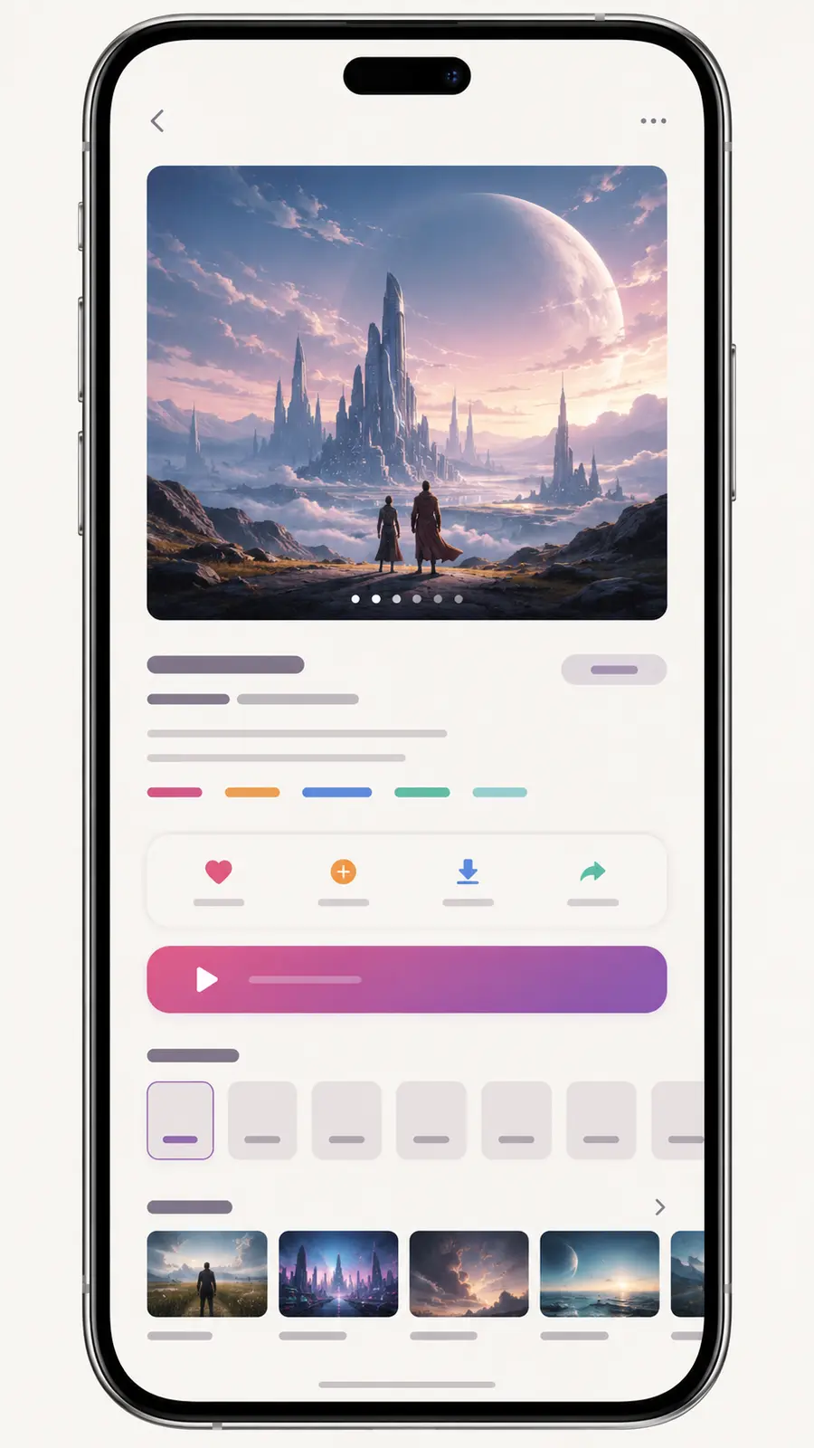 发现页界面示意